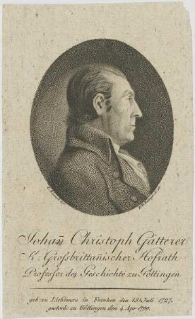 Bildnis des Johann Christoph Gatterer