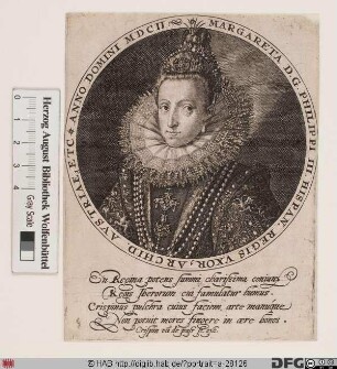 Bildnis Margaretha, Königin von Spanien, geb. Erzherzogin von Österreich