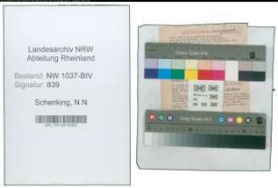 Entnazifizierung N N Schenking , geb. 00.00.0000 (Verwalter)