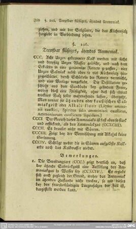 §. 106. Tropfbar flüßiges, ätzendes Ammoniak
