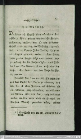 Ein Monolog