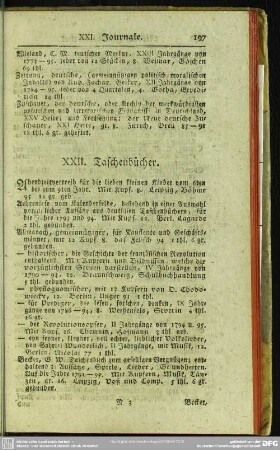 XXII. Taschenbücher