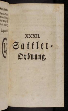 827-850, XXXII. Sattler-Ordnung.
