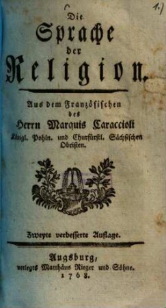 Die Sprache der Religion
