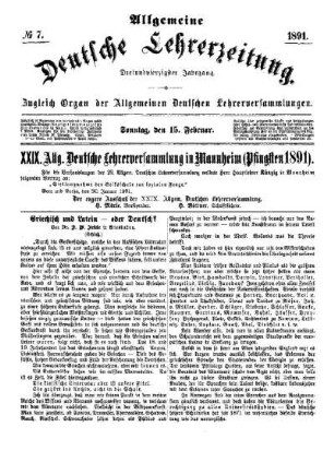 Griechisch und Latein - oder Deutsch? (Schluß)