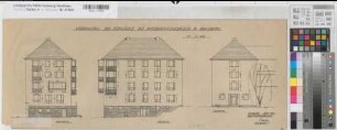 Arnsberg, Amtsgericht, Altbau, Wiederaufbau Südflügel, Ansichten diverse