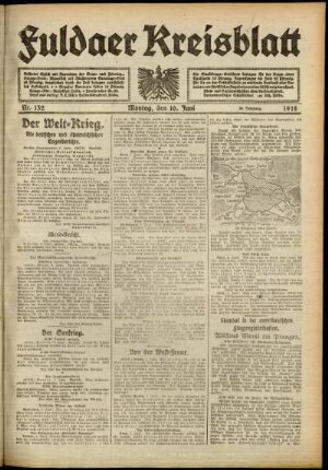 Ausgabe vom Montag, den 10. Juni 1918.