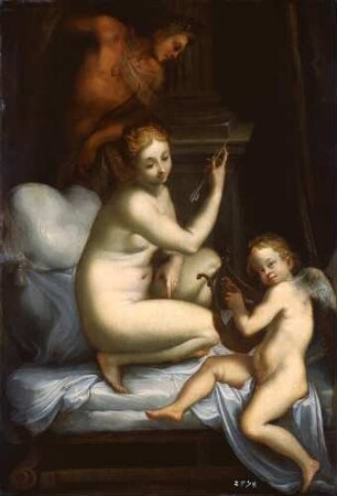 Kauernde Venus mit Armor