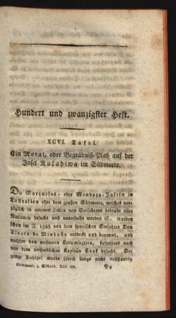 Hundert und zwanzigster Heft.