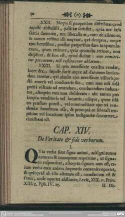 Cap. XIV. De Veritate & fide verborum