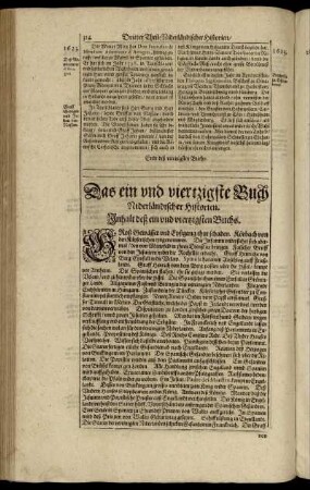 Das ein und viertzigste Buch Niderländischer Historien.