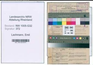 Entnazifizierung Emil Lachmann , geb. 14.04.1884 (Standesbeamter)