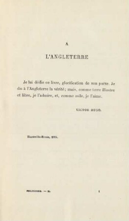 À l'Angleterre