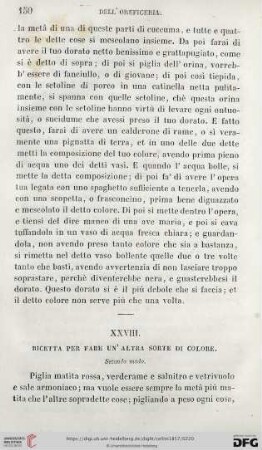 XXVIII. Ricetta Per Fare Un' Altra Sorte Di Colore