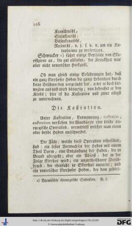 Die Kastration.
