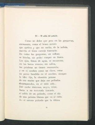 IV. - El adiós del pañuelo