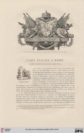 6: L' art italien à Rome d'après les récents travaux de M. Eugène Müntz