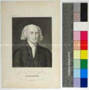 Porträt des amerikanischen Politikers James Madison 4. Präsident und einer der Gründerväter der Vereinigten Staaten - Blatt Nr. 799 aus Meyers Conversationslexikon