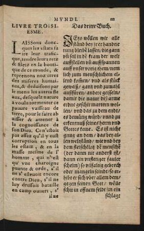 Livre Troisiesme. = Das dritte Buch.