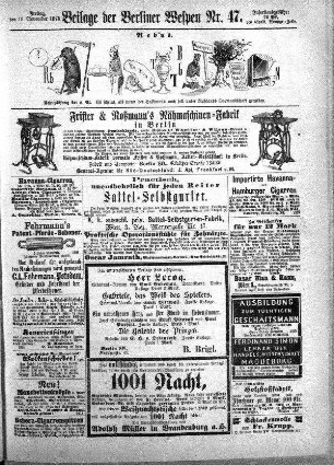 Beilage der Berliner Wespen Nr. 47