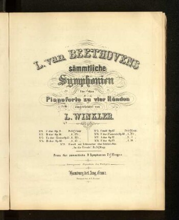 No. 3: L. van Beethovens sämmtliche Symphonien : für das Pianoforte zu vier Händen