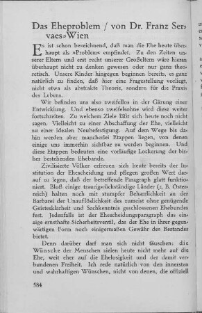 Das Eheproblem