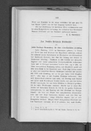 Aus Joachim Westphals Briefwechsel.