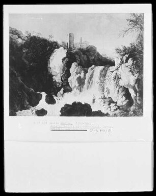 Felslandschaft mit Wasserfall