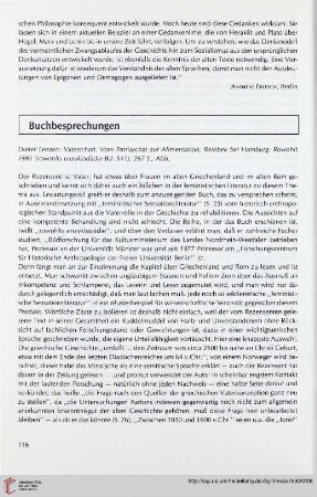 35: [Rezension von: Dieter Lenzen: Vaterschaft. Vom Patriarchat zur Alimentation]