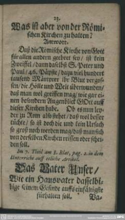 Das Vater Unser, Wie ein Hausvater dasselbige seinem Gesinde auffs einfältigste fürhalten soll