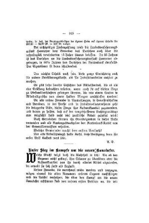 Unser Sieg im Kampfe um die neuen Kanalufer