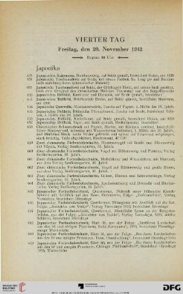 Vierter Tag: Freitag, den 20. November 1942, Beginn 14 Uhr (Nr. 649-864)
