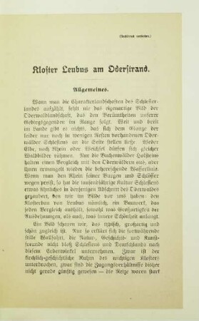 Kloster Leubus am Oderstrand