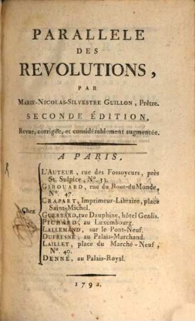 Parallele des révolutions