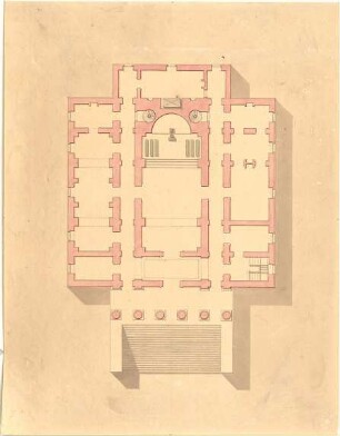 Gärtner, Friedrich von; Justizpalast - Grundriss