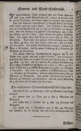 Sonnen- und Mond-Finsternisse.