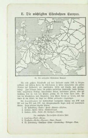 E. Die wichtigsten Eisenbahnen Europas