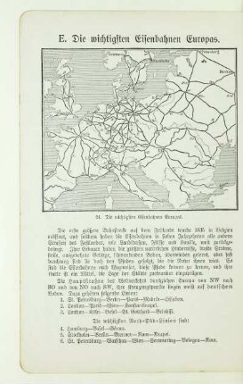 E. Die wichtigsten Eisenbahnen Europas
