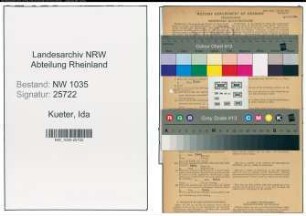 Entnazifizierung Ida Kueter , geb. 03.10.1898 (Kaufmaennische Angestellte)
