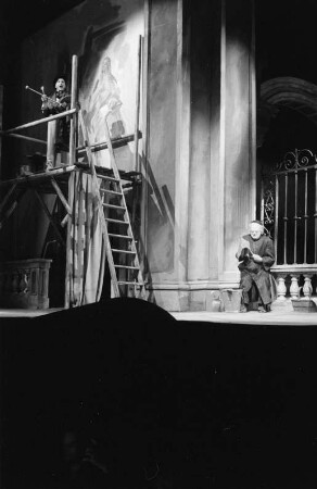 Szenenbilder aus der Oper "Tosca" von Giacomo Puccini an der Deutschen Staatsoper Berlin