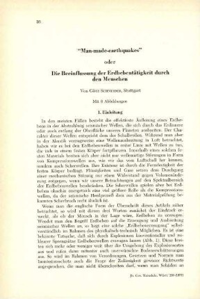 "Man-made-earthquakes" oder Die Beeinflussung der Erdbebentätigkeit durch den Menschen