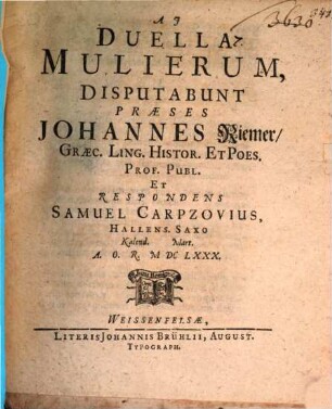 De duellis mulierum