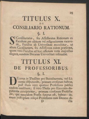 Titulus X. De Consiliario Rationum