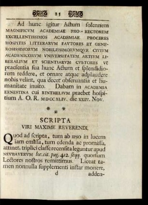 Scripta Viri Maxime Reverendi