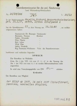 Wegelin, Richard