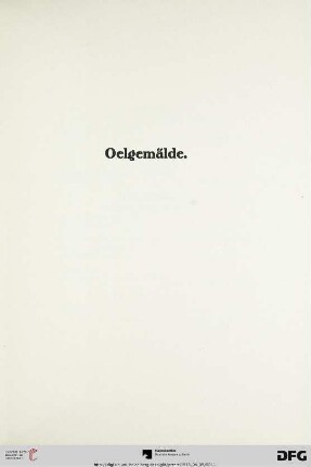 Oelgemälde (Nr. 1-99)