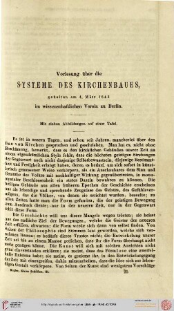 Vorlesung über die Systeme des Kirchenbaus