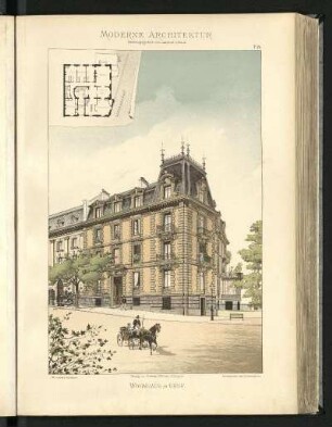 Wohnhaus in Genf. M. Lombard, Architekt. Grundriss