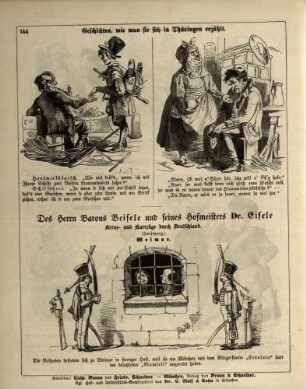 "Geschichten, wie man sie sich in Thüringen erzählt" "Des Herrn Barons Beisele und seines Hofmeisters Dr. Eisele Kreuz- und Querzüge durch Deutschland. Weimar"