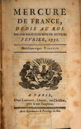 Mercure de France. 1775, 2
